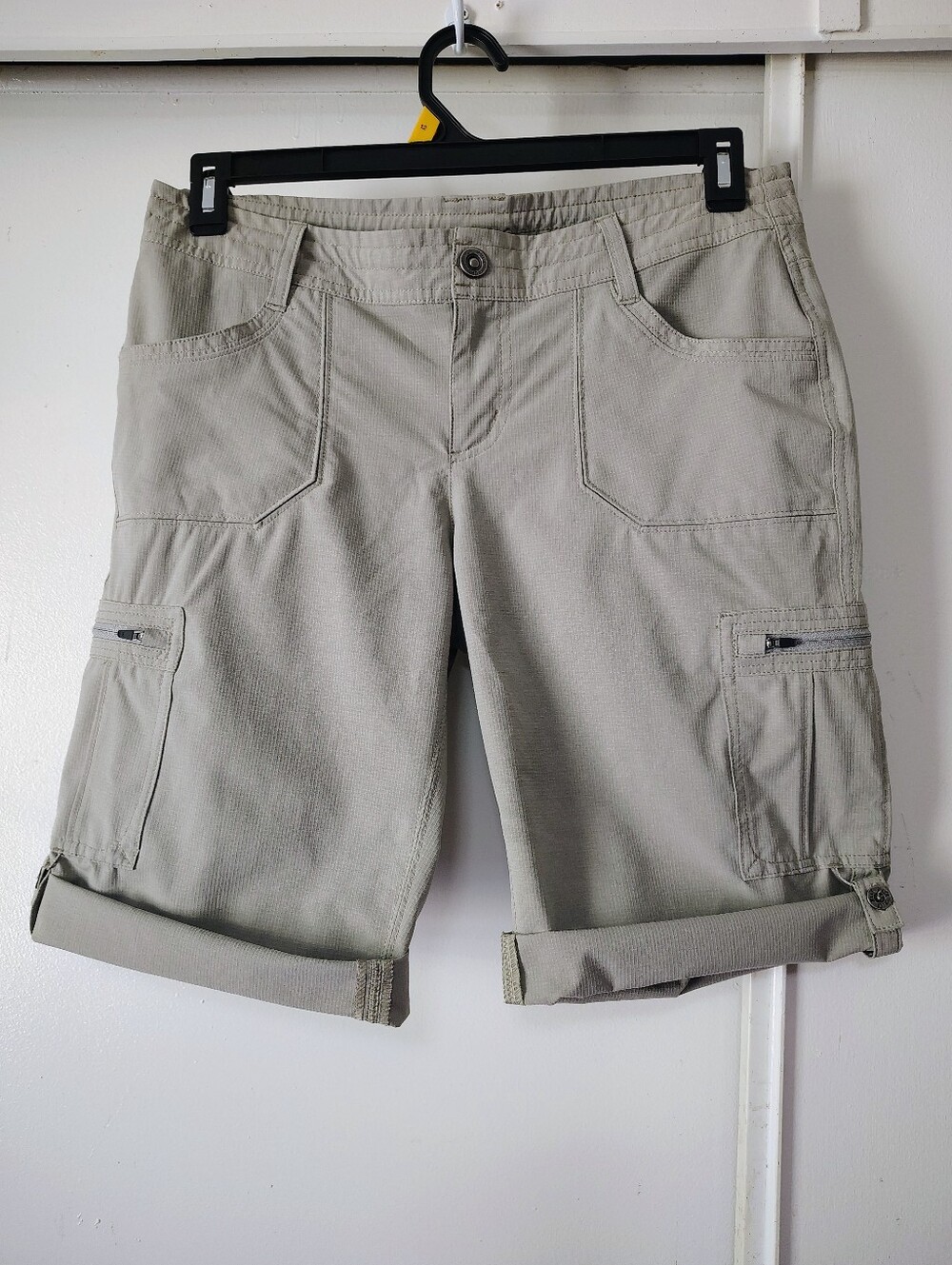 KUHL Horizon Women's Outdoor Hiking Cargo Shorts Roll Hem Stone color size 10. - Picture 4 of 15